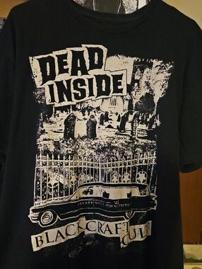 Blackcraft Dead Inside Black Tshirt Size XL